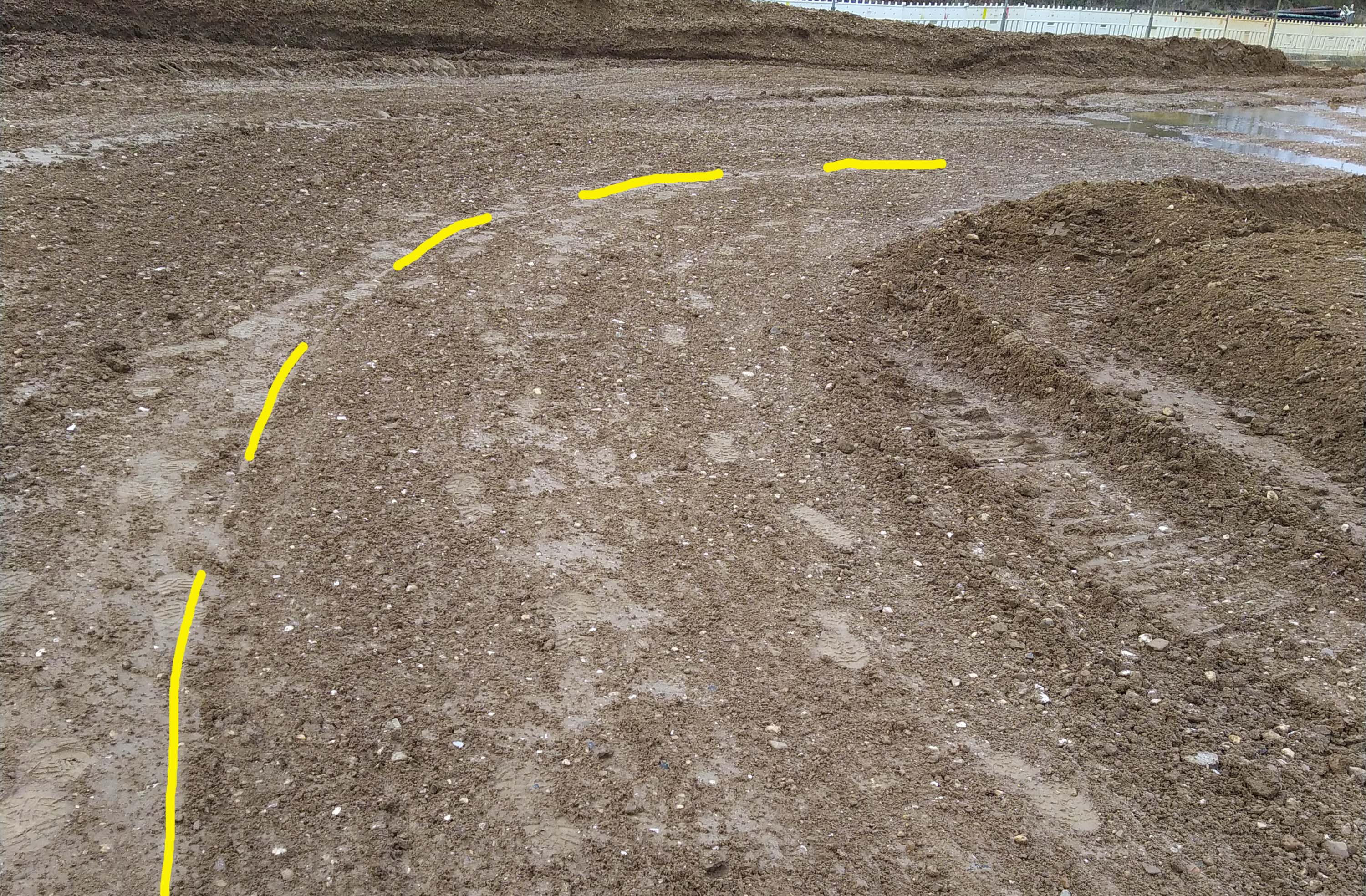 Strecke mit Messradspuren 1