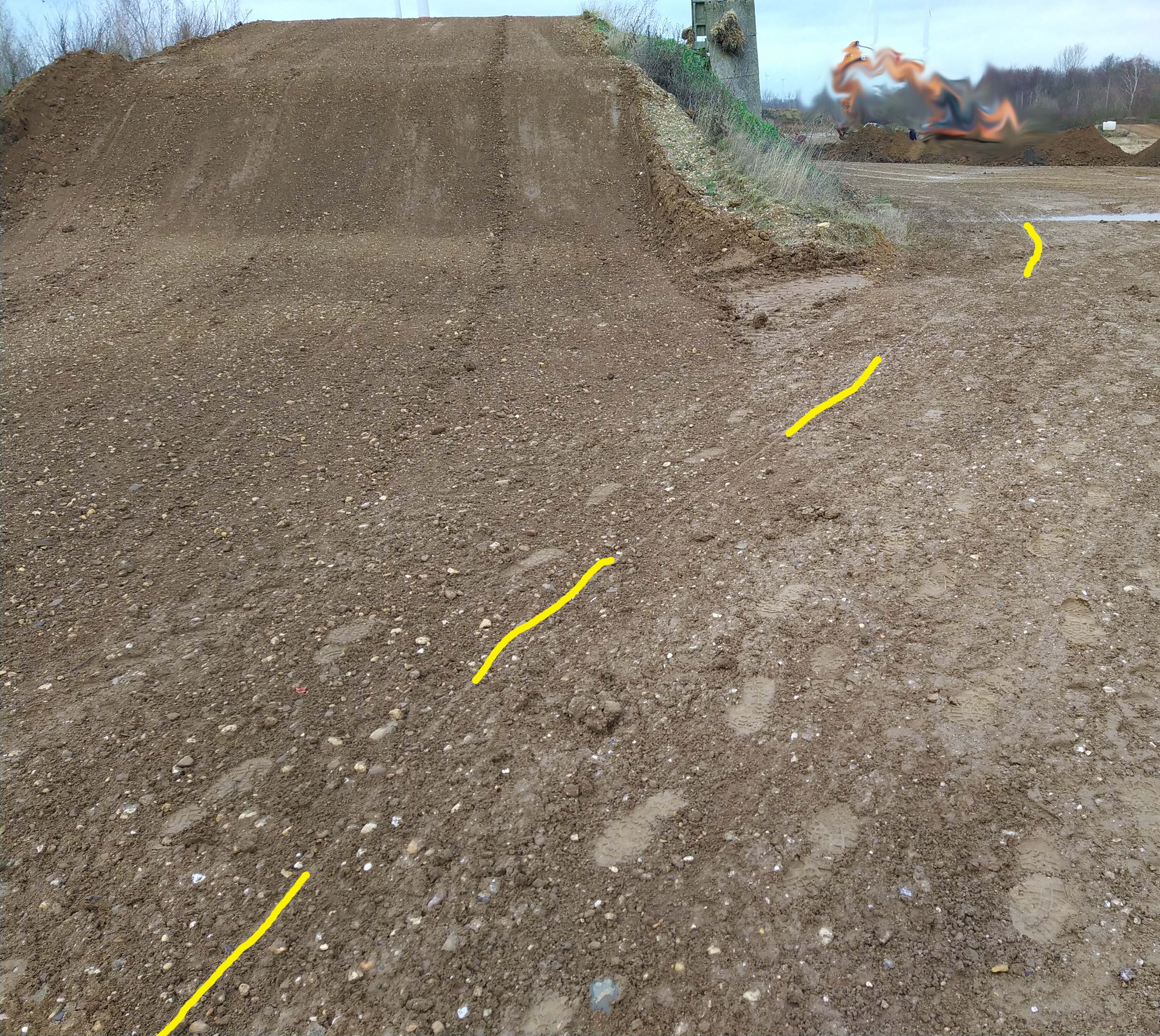 Strecke mit Messradspuren 2